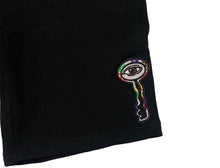 Load image into Gallery viewer, Black and White logo sweat shorts